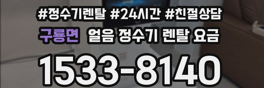 구룡면 얼음 정수기 렌탈 요금