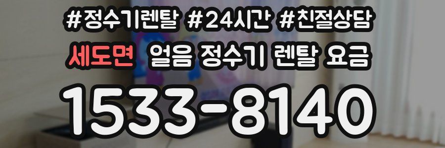 세도면 얼음 정수기 렌탈 요금