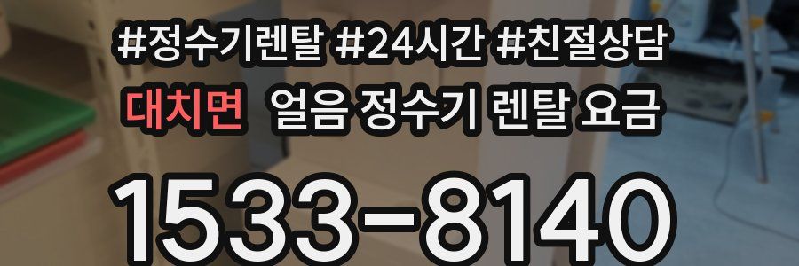 대치면 얼음 정수기 렌탈 요금