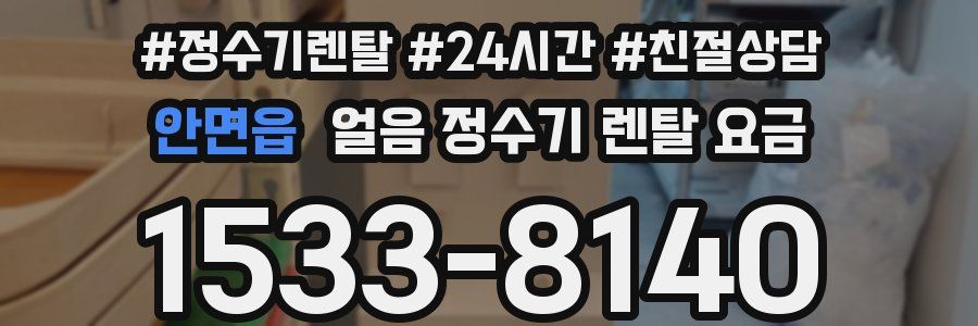 안면읍 얼음 정수기 렌탈 요금