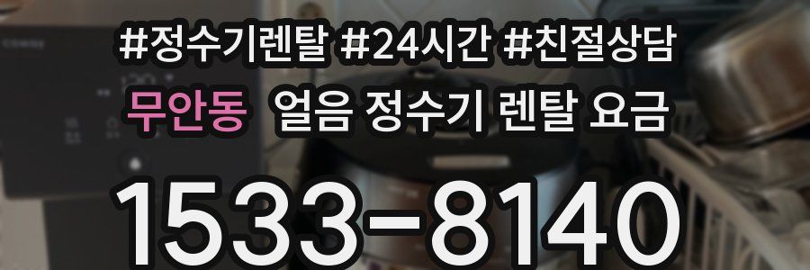 무안동 얼음 정수기 렌탈 요금