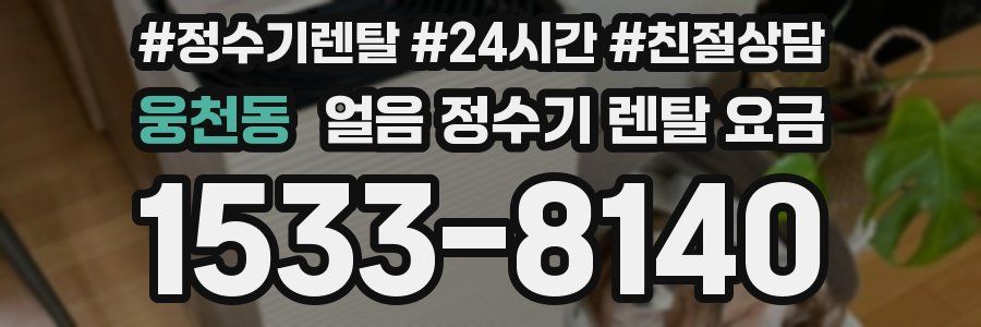 웅천동 얼음 정수기 렌탈 요금