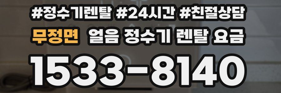 무정면 얼음 정수기 렌탈 요금