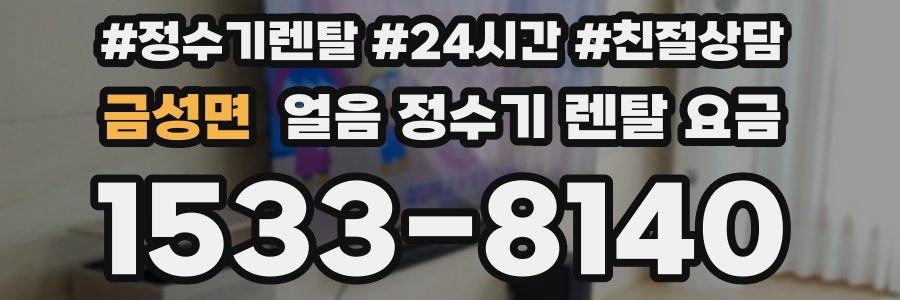 금성면 얼음 정수기 렌탈 요금