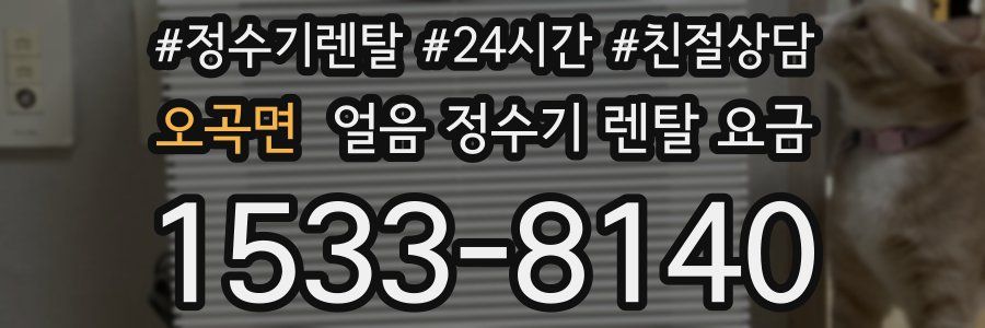 오곡면 얼음 정수기 렌탈 요금