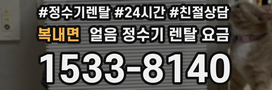 복내면 얼음 정수기 렌탈 요금