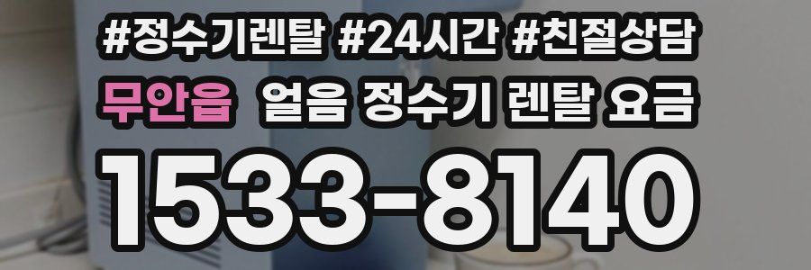 무안읍 얼음 정수기 렌탈 요금
