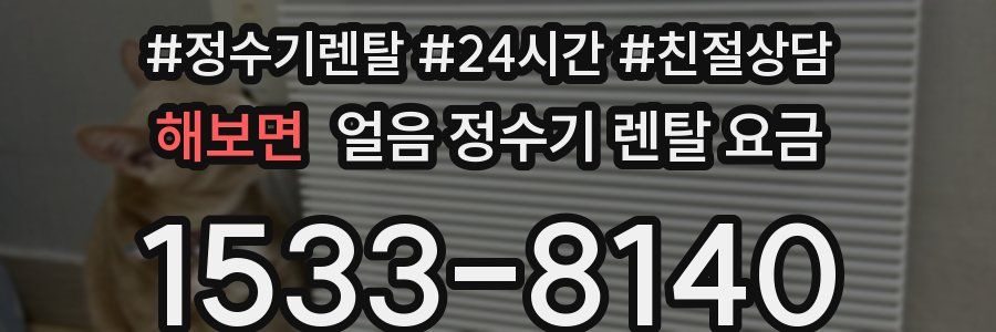 해보면 얼음 정수기 렌탈 요금