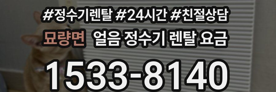 묘량면 얼음 정수기 렌탈 요금