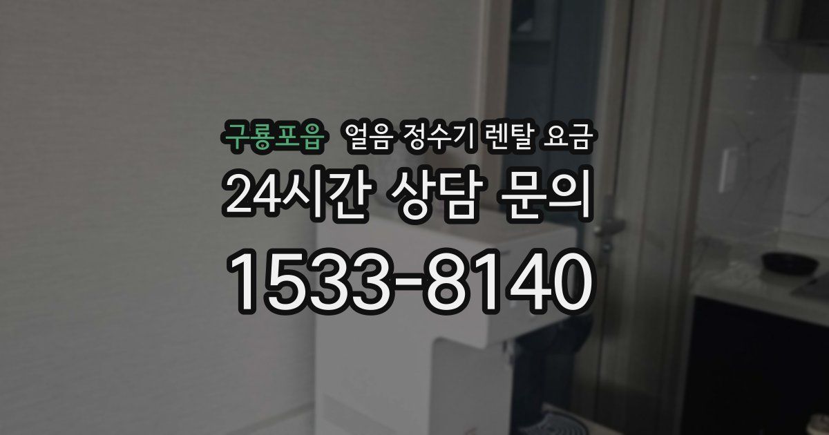 구룡포읍 얼음 정수기 렌탈 요금