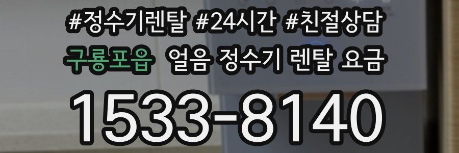 구룡포읍 얼음 정수기 렌탈 요금