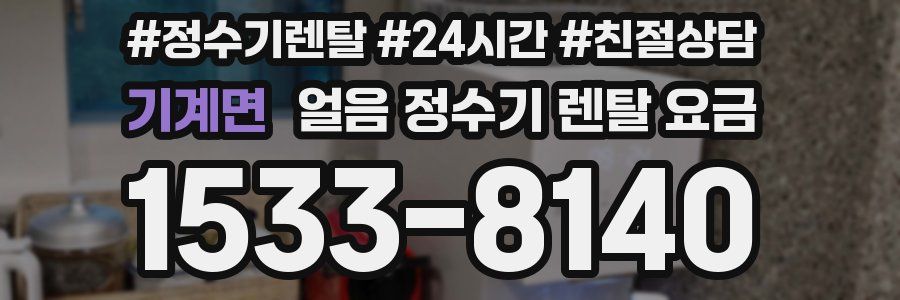 기계면 얼음 정수기 렌탈 요금