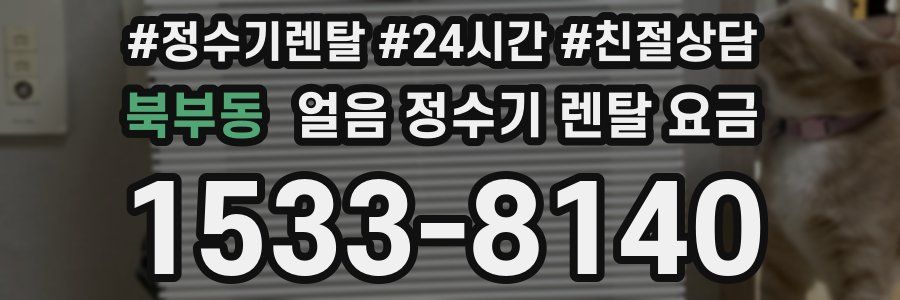 북부동 얼음 정수기 렌탈 요금