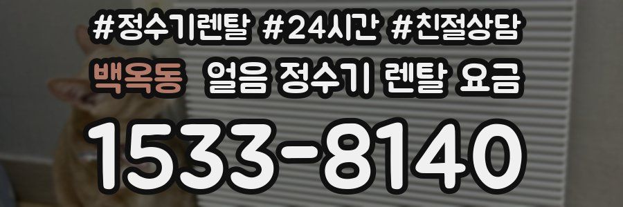 백옥동 얼음 정수기 렌탈 요금