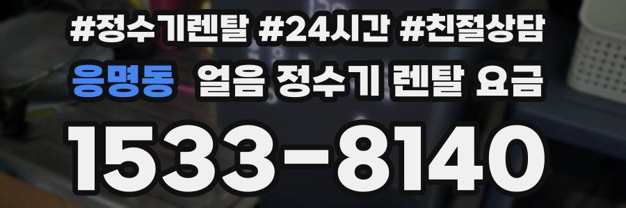 응명동 얼음 정수기 렌탈 요금
