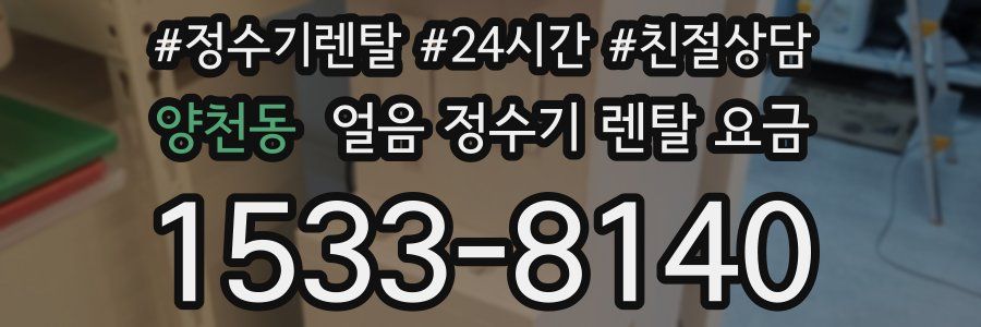 양천동 얼음 정수기 렌탈 요금