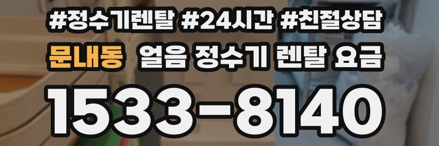 문내동 얼음 정수기 렌탈 요금