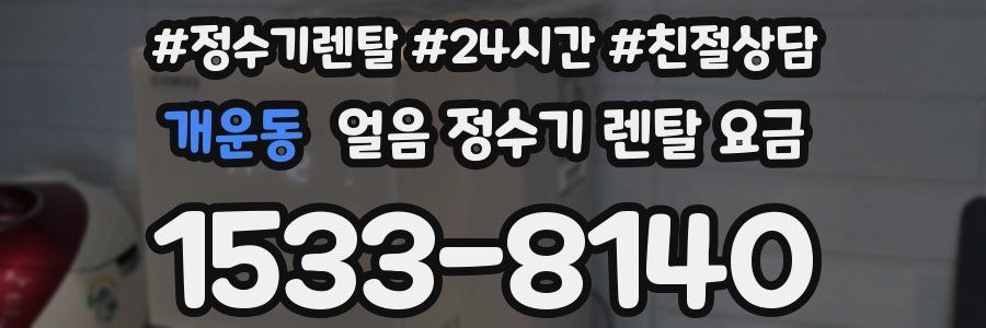 개운동 얼음 정수기 렌탈 요금