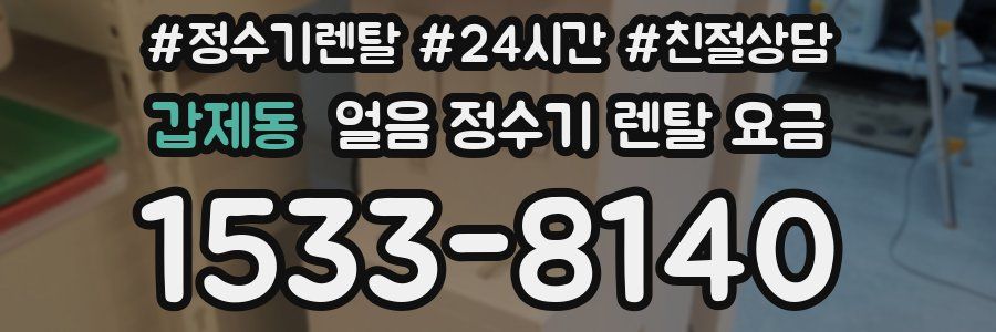 갑제동 얼음 정수기 렌탈 요금