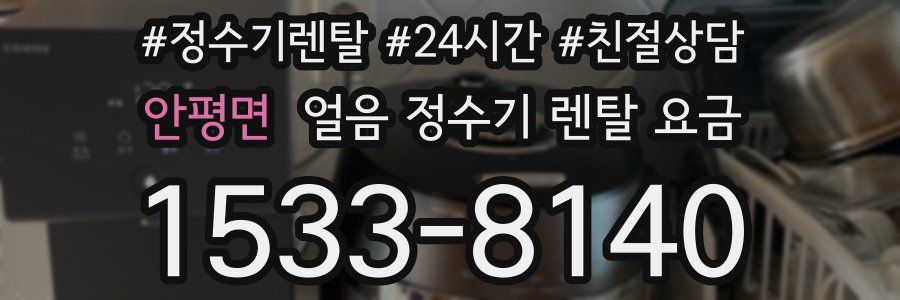 안평면 얼음 정수기 렌탈 요금