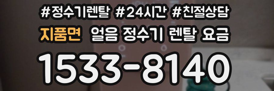 지품면 얼음 정수기 렌탈 요금