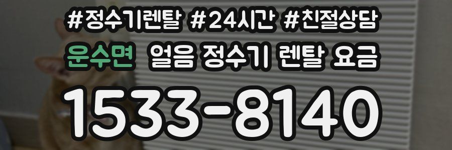 운수면 얼음 정수기 렌탈 요금