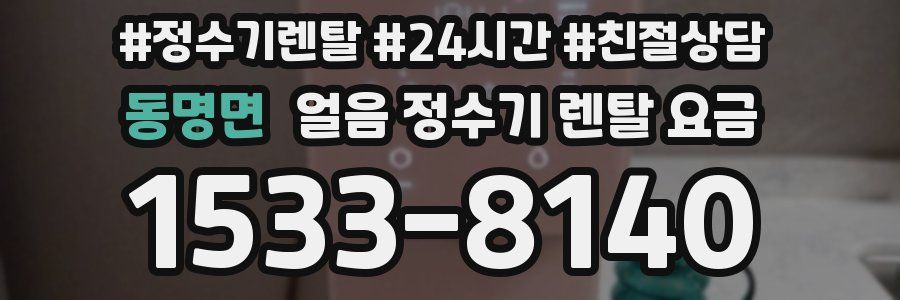 동명면 얼음 정수기 렌탈 요금