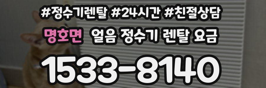 명호면 얼음 정수기 렌탈 요금