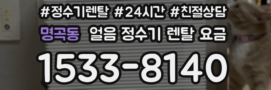 명곡동 얼음 정수기 렌탈 요금