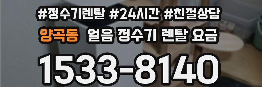 양곡동 얼음 정수기 렌탈 요금