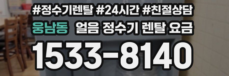 웅남동 얼음 정수기 렌탈 요금
