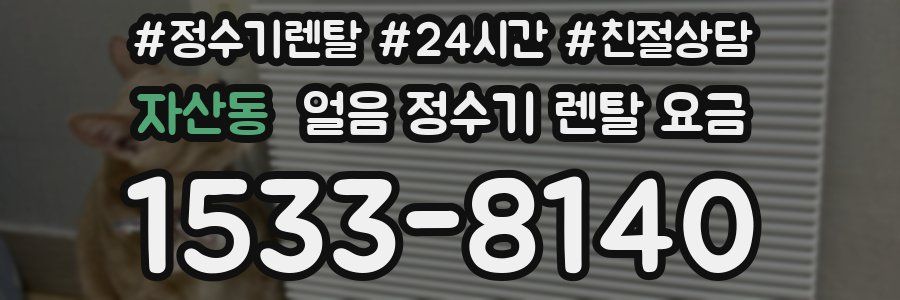 자산동 얼음 정수기 렌탈 요금