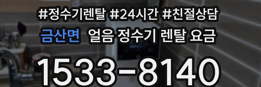 금산면 얼음 정수기 렌탈 요금