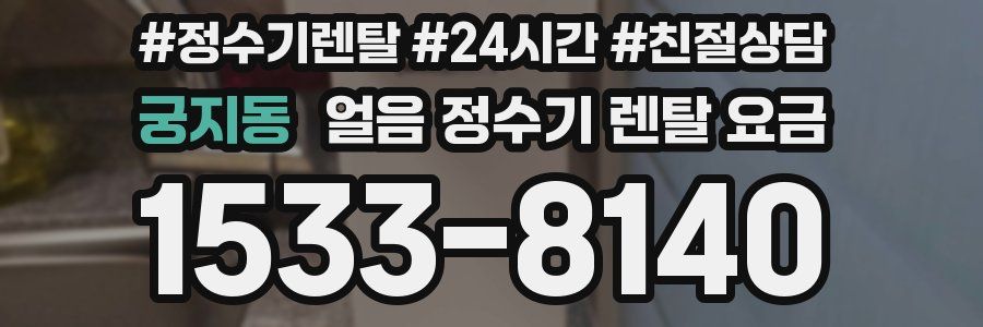 궁지동 얼음 정수기 렌탈 요금