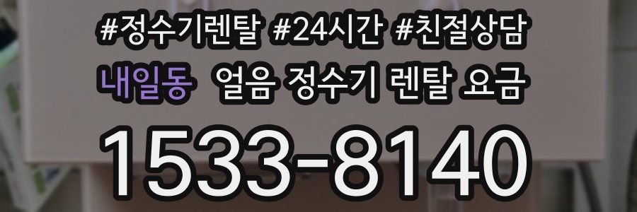 내일동 얼음 정수기 렌탈 요금