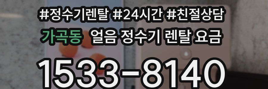 가곡동 얼음 정수기 렌탈 요금