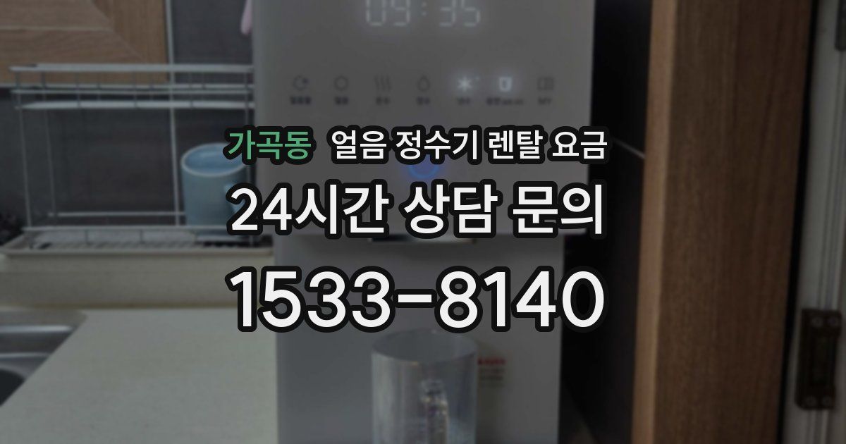 가곡동 얼음 정수기 렌탈 요금