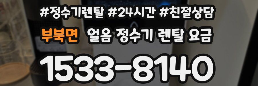 부북면 얼음 정수기 렌탈 요금