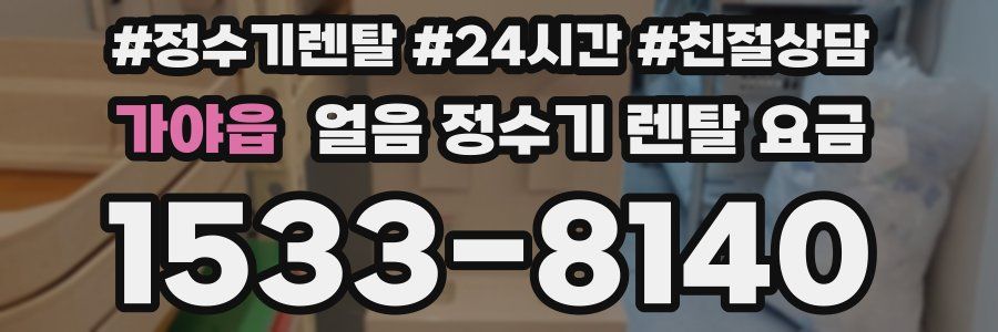 가야읍 얼음 정수기 렌탈 요금