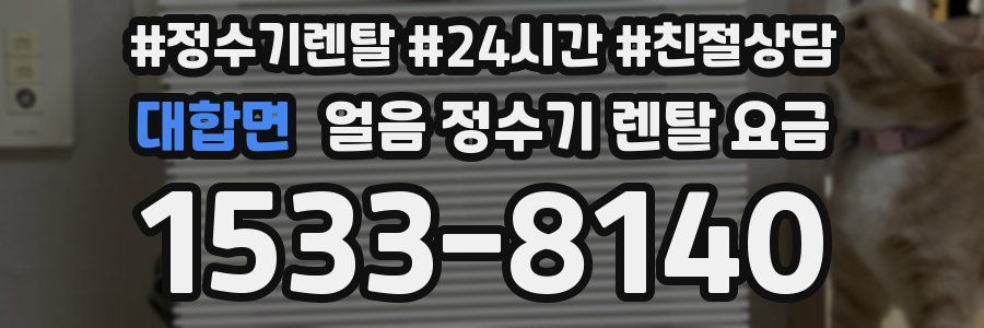 대합면 얼음 정수기 렌탈 요금