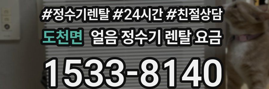 도천면 얼음 정수기 렌탈 요금