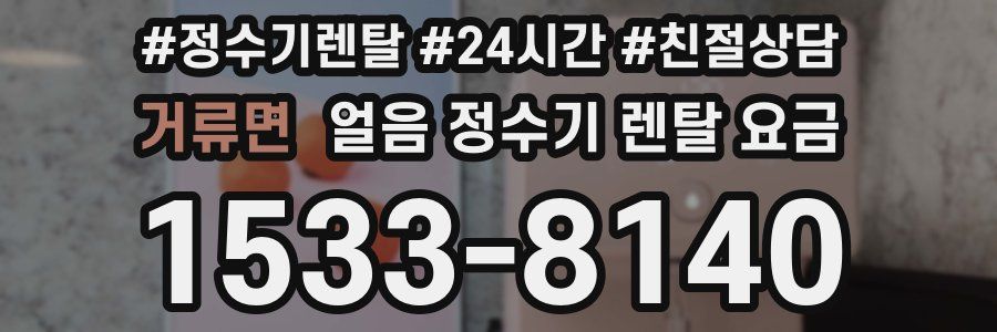 거류면 얼음 정수기 렌탈 요금