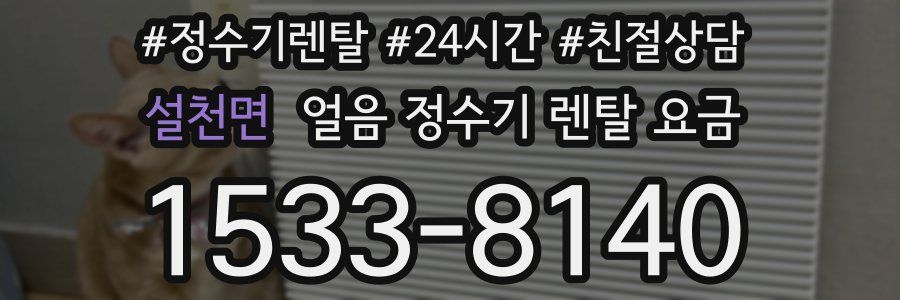 설천면 얼음 정수기 렌탈 요금