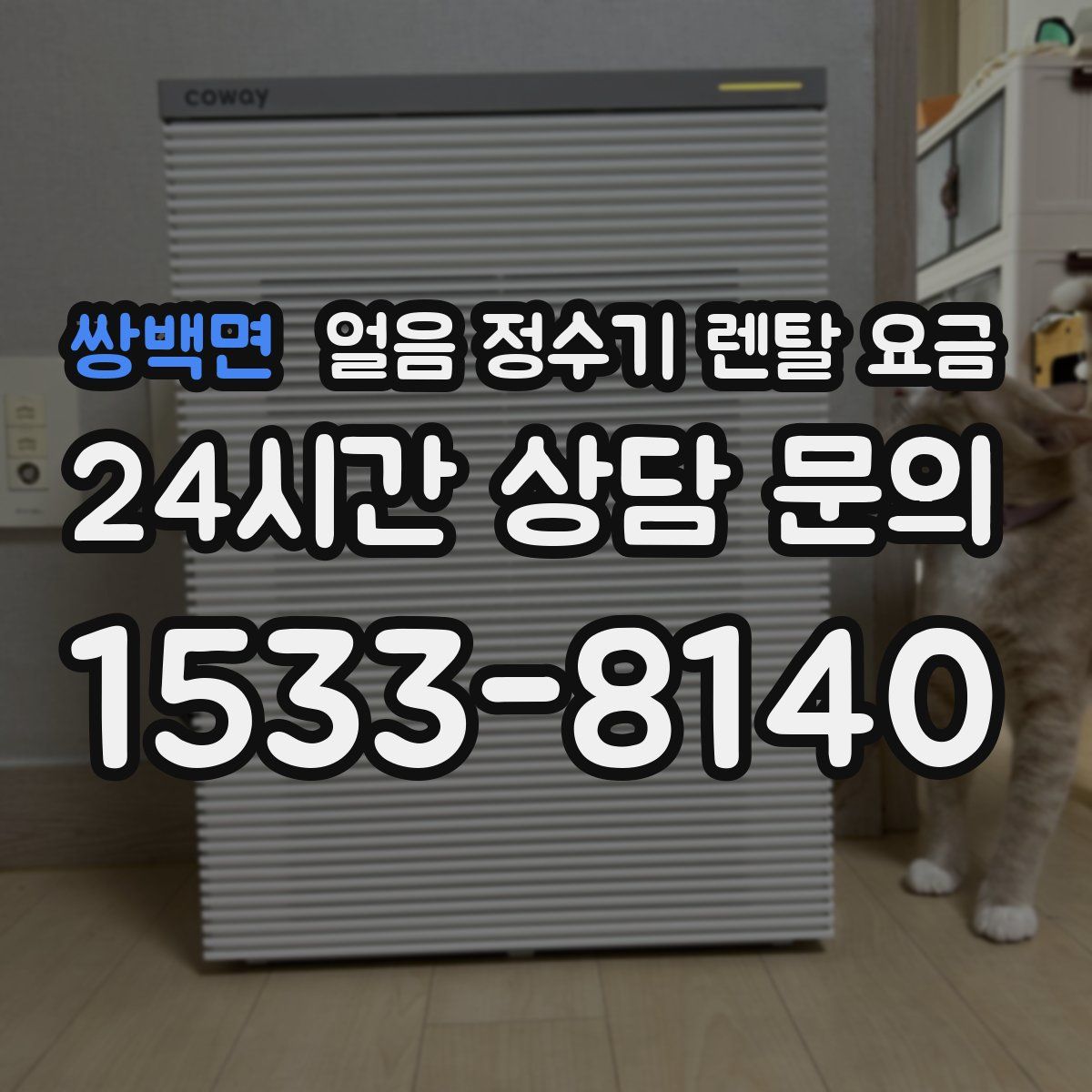 쌍백면 얼음 정수기 렌탈 요금