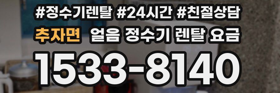 추자면 얼음 정수기 렌탈 요금
