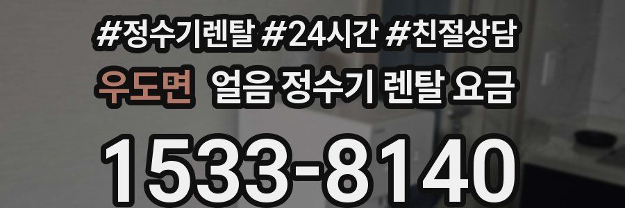 우도면 얼음 정수기 렌탈 요금