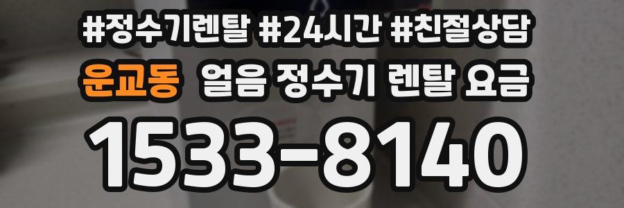 운교동 얼음 정수기 렌탈 요금