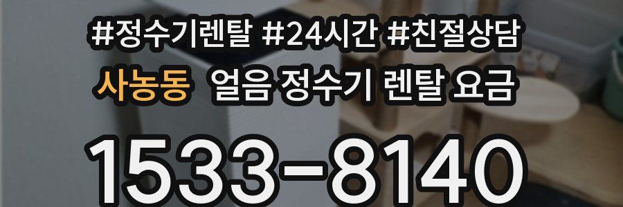 사농동 얼음 정수기 렌탈 요금