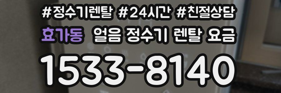 효가동 얼음 정수기 렌탈 요금