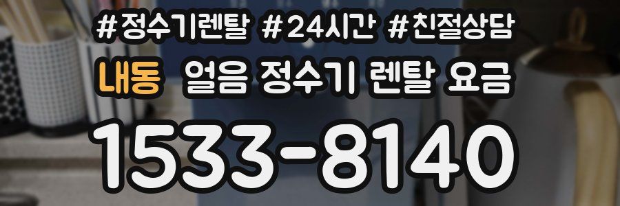 내동 얼음 정수기 렌탈 요금